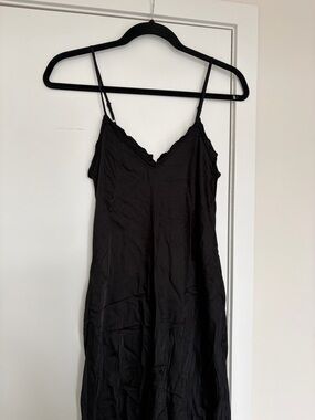Wilfred Black Slip Midi Dress